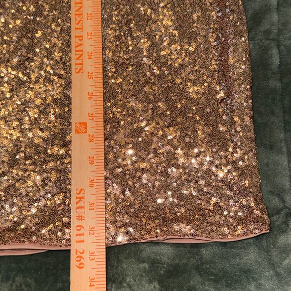 HELLO MOLLY Glitter Gypsy Dress Bronze Women's Small (4) Cocktail Homecoming - Picture 8 of 10